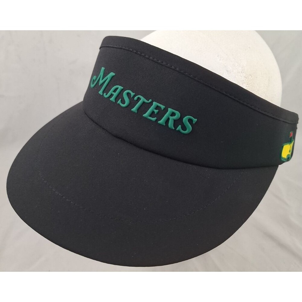 Masters 2025 Black Spell-out Adjustable Strapback Visor/Hat/Cap-NEW w/Tags!